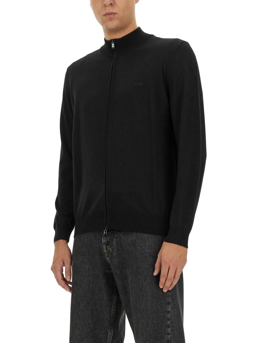 BOSS CARDIGAN "BALONSO" IN LANA CON ZIP Promozione temporanea