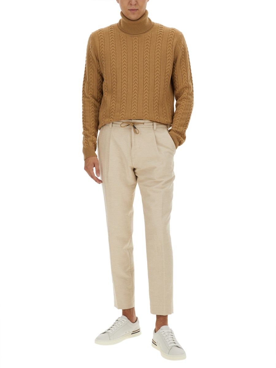 BOSS CAMEL PANTALONE IN COTONE Solo un giorno rimasto