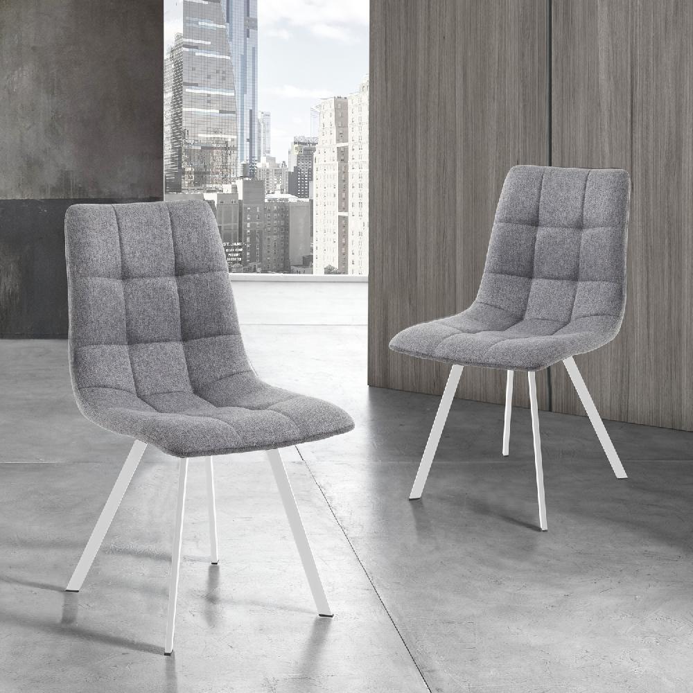 Tomasucci Sedia imbottita NEW TANIA GREY WHITE Soddisfazione Garantita