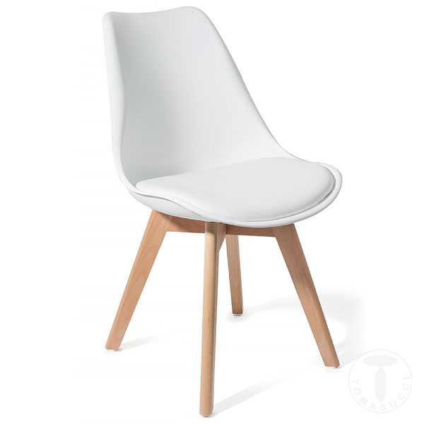 Tomasucci sedia KIKI EVO WOOD - WHITE