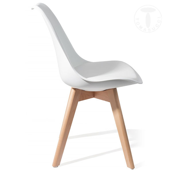 Tomasucci sedia KIKI EVO WOOD - WHITE Spedizione Gratuita