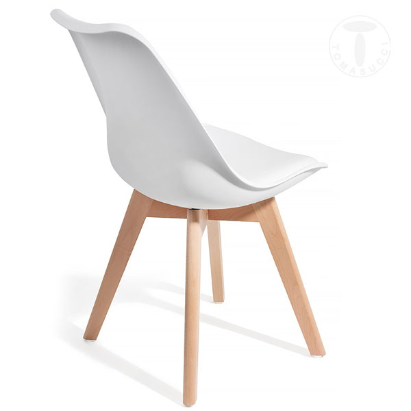 Tomasucci sedia KIKI EVO WOOD - WHITE Spedizione Gratuita