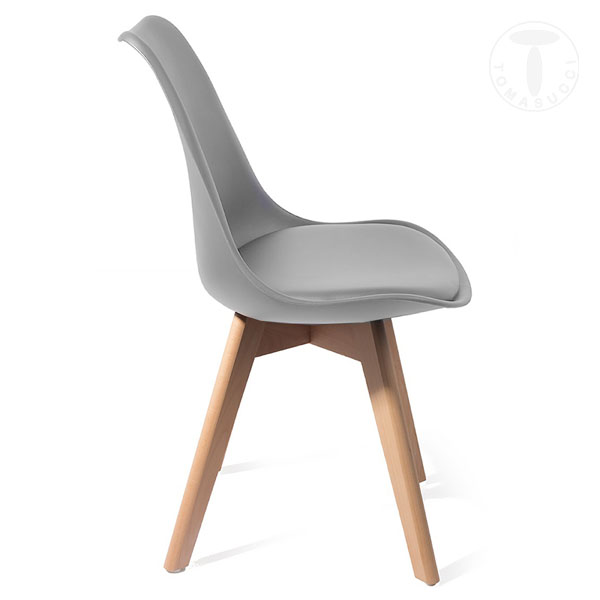 Tomasucci sedia KIKI EVO WOOD - GREY Soddisfazione Garantita