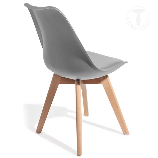 Tomasucci sedia KIKI EVO WOOD - GREY Soddisfazione Garantita