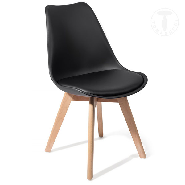 Tomasucci sedia KIKI EVO WOOD - BLACK