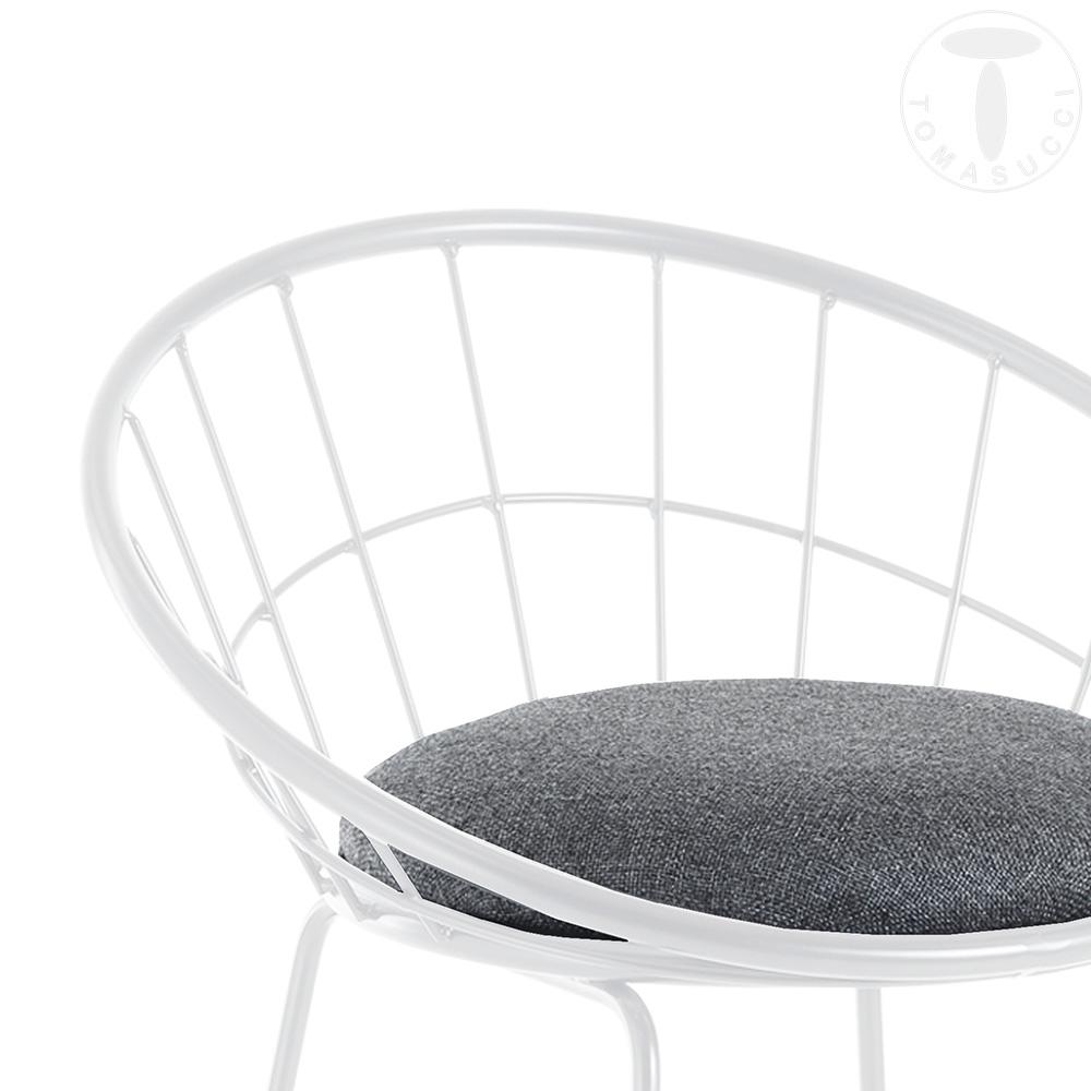 Tomasucci Sgabello imbottito AZA WHITE Prezzo Ridotto