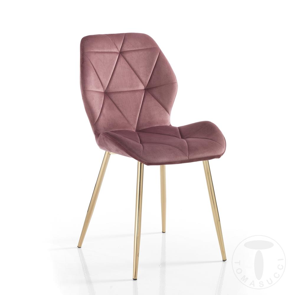 Tomasucci sedia NEW KEMY GOLD-PINK