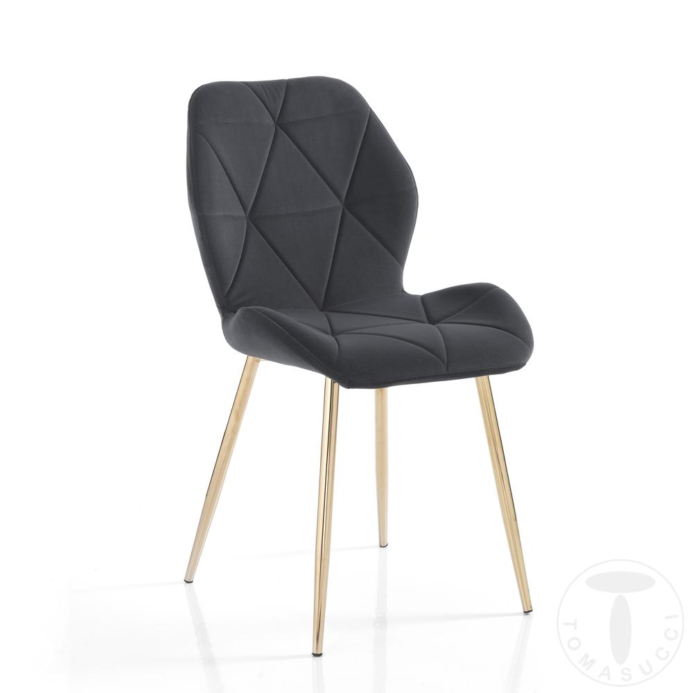 Tomasucci sedia NEW KEMY GOLD-GREY