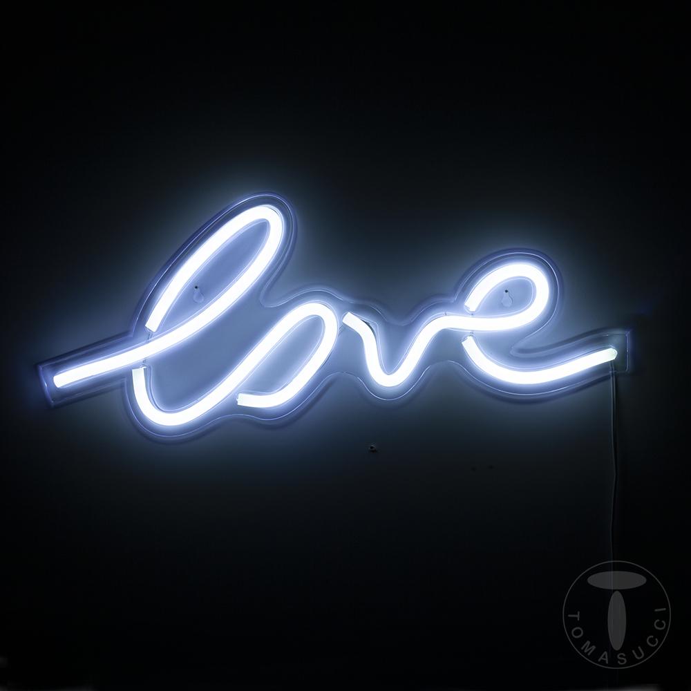 Tomasucci scritta luminosa da parete LOVE Soddisfazione Garantita