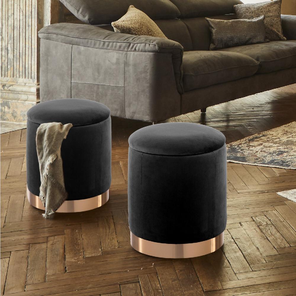Tomasucci POUF CON.RE "DIDO POWDER BLACK" Qualità