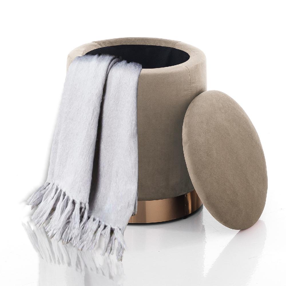 Tomasucci POUF CON.RE "DIDO POWDER TAUPE" Spedizione Gratuita
