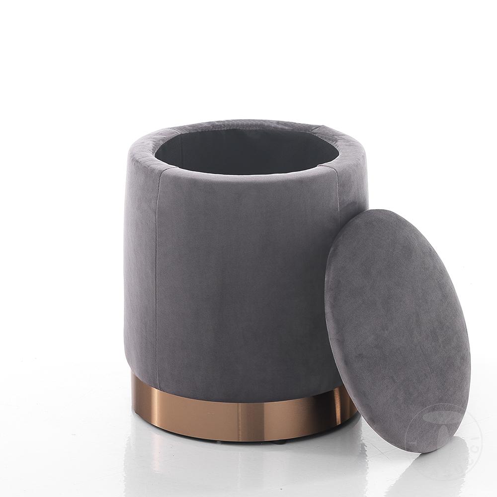 Tomasucci Pouf imbottito contenitore DIDO GREY Qualità Garantita