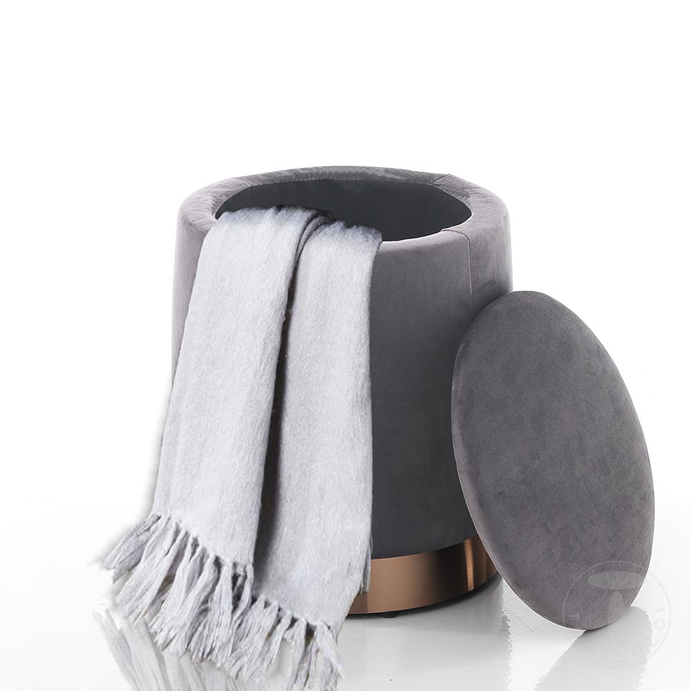 Tomasucci Pouf imbottito contenitore DIDO GREY Qualità Garantita