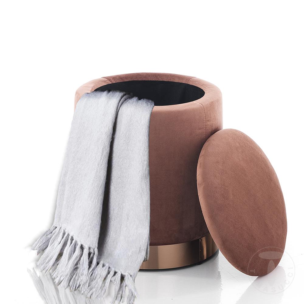 Tomasucci Pouf imbottito contenitore DIDO POWDER PINK Shopping Online