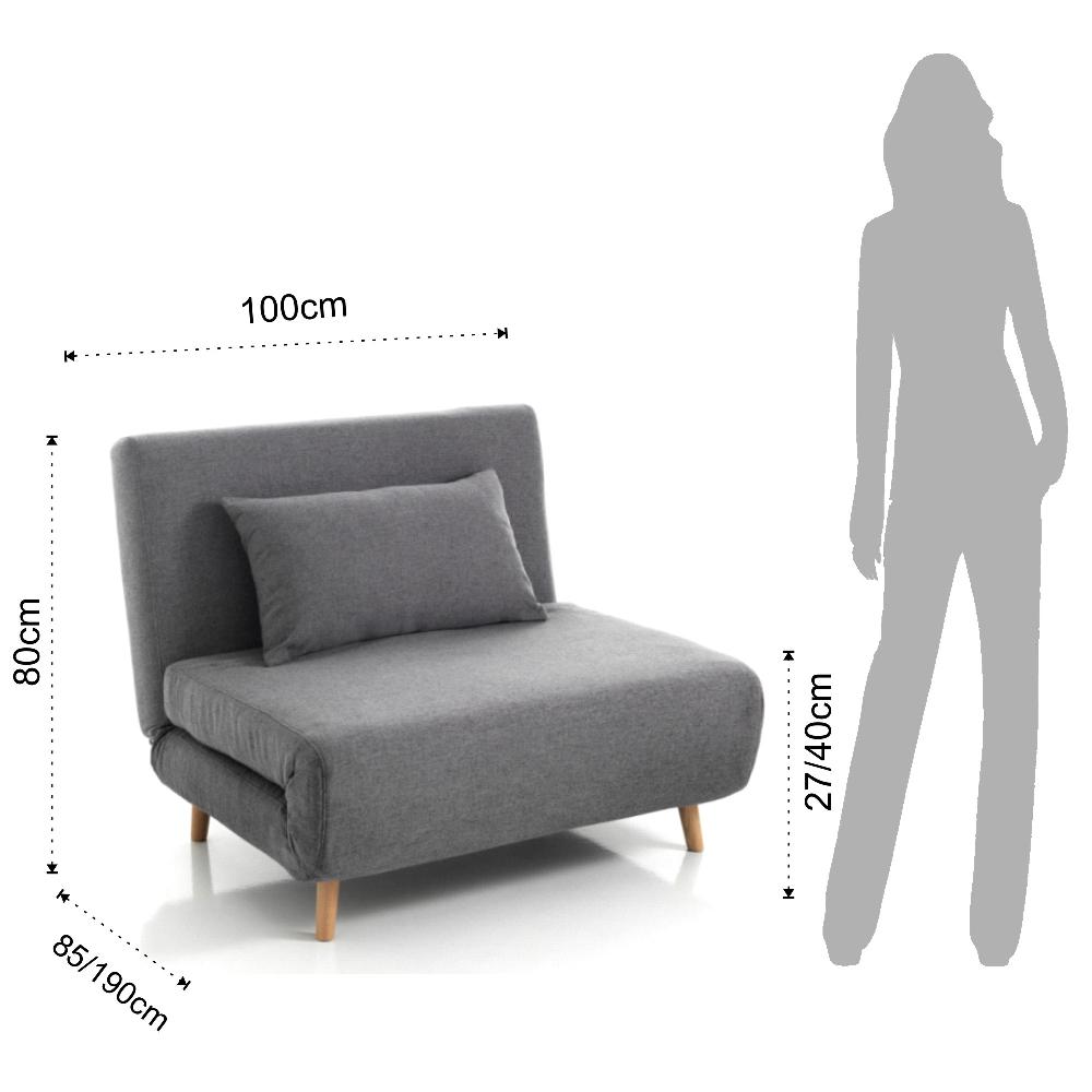 Tomasucci poltrona / letto SHIFT GREY Convenienza