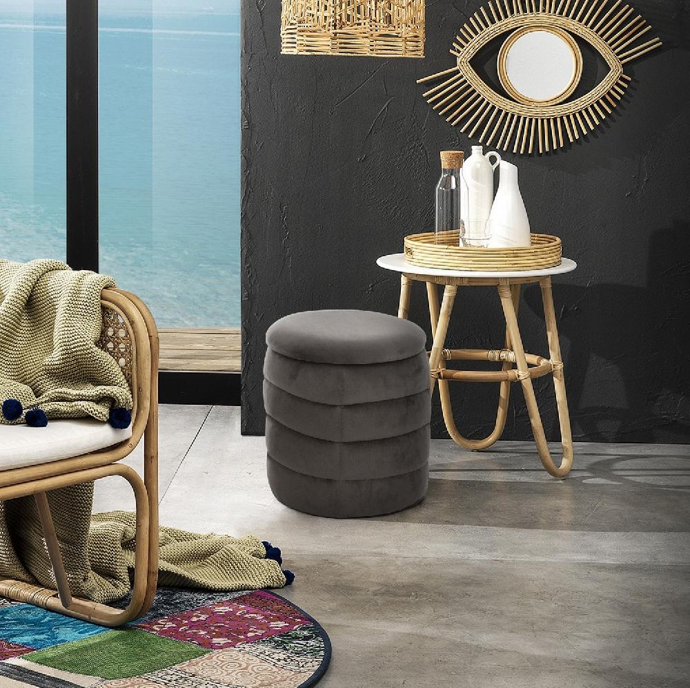 Tomasucci Pouf imbottito contenitore GUM GREY In Vendita