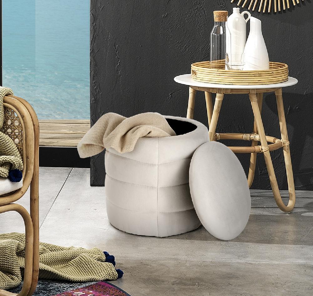 Tomasucci Pouf imbottito contenitore GUM WHITE Offerte