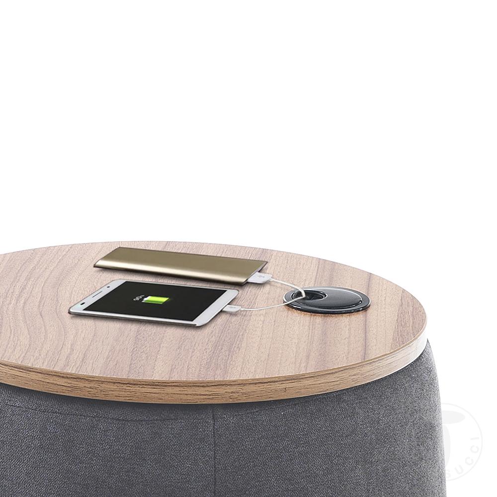 Tomasucci Pouf imbottito contenitore BARRIL DARK GREY I Più Venduti