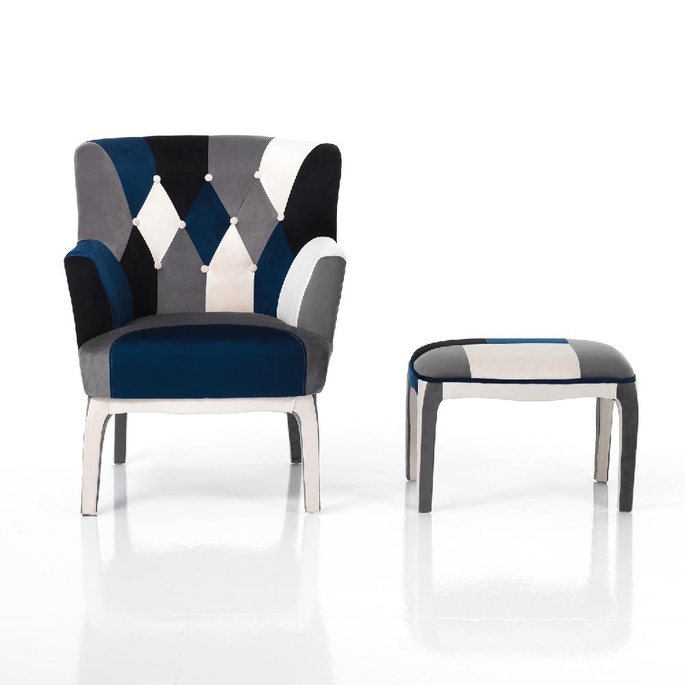 Tomasucci poltrona + pouf KALEIDOS-E BLUE Vendite Flash