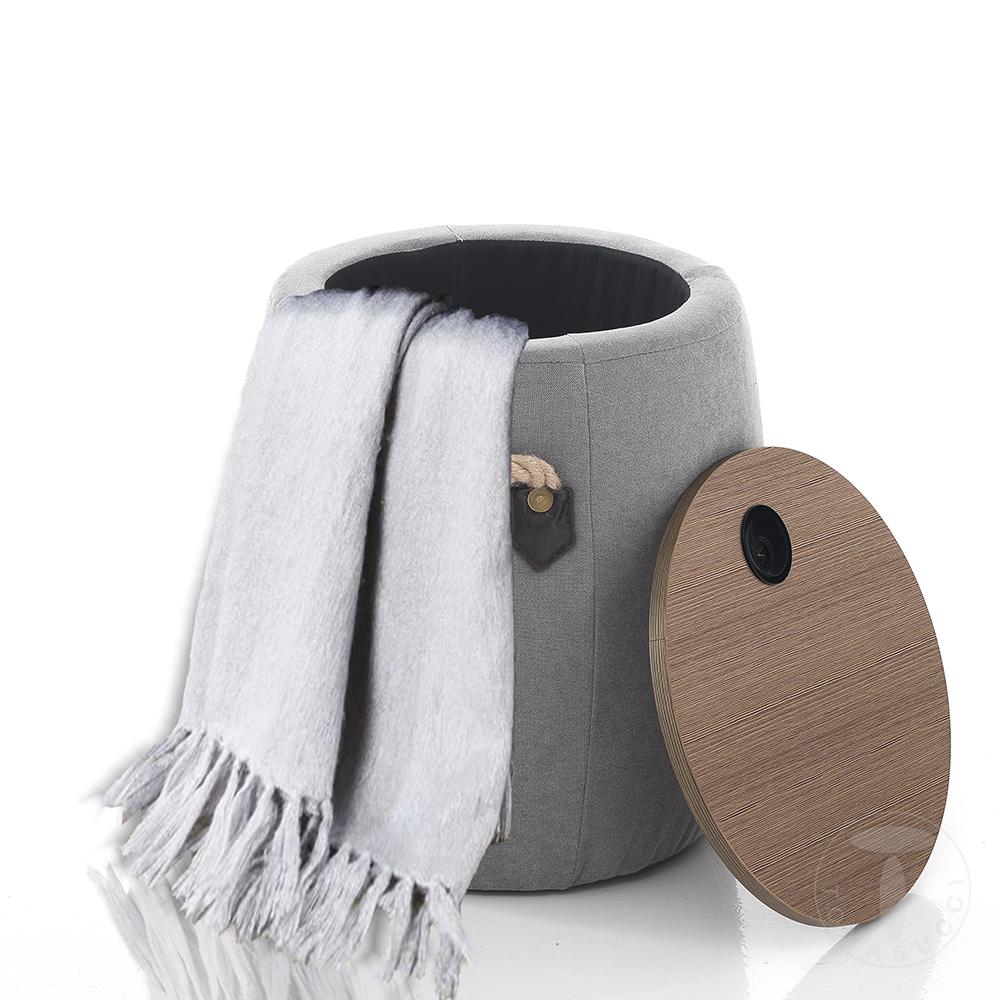 Tomasucci Pouf contenitore BARRIL GREY Negozio