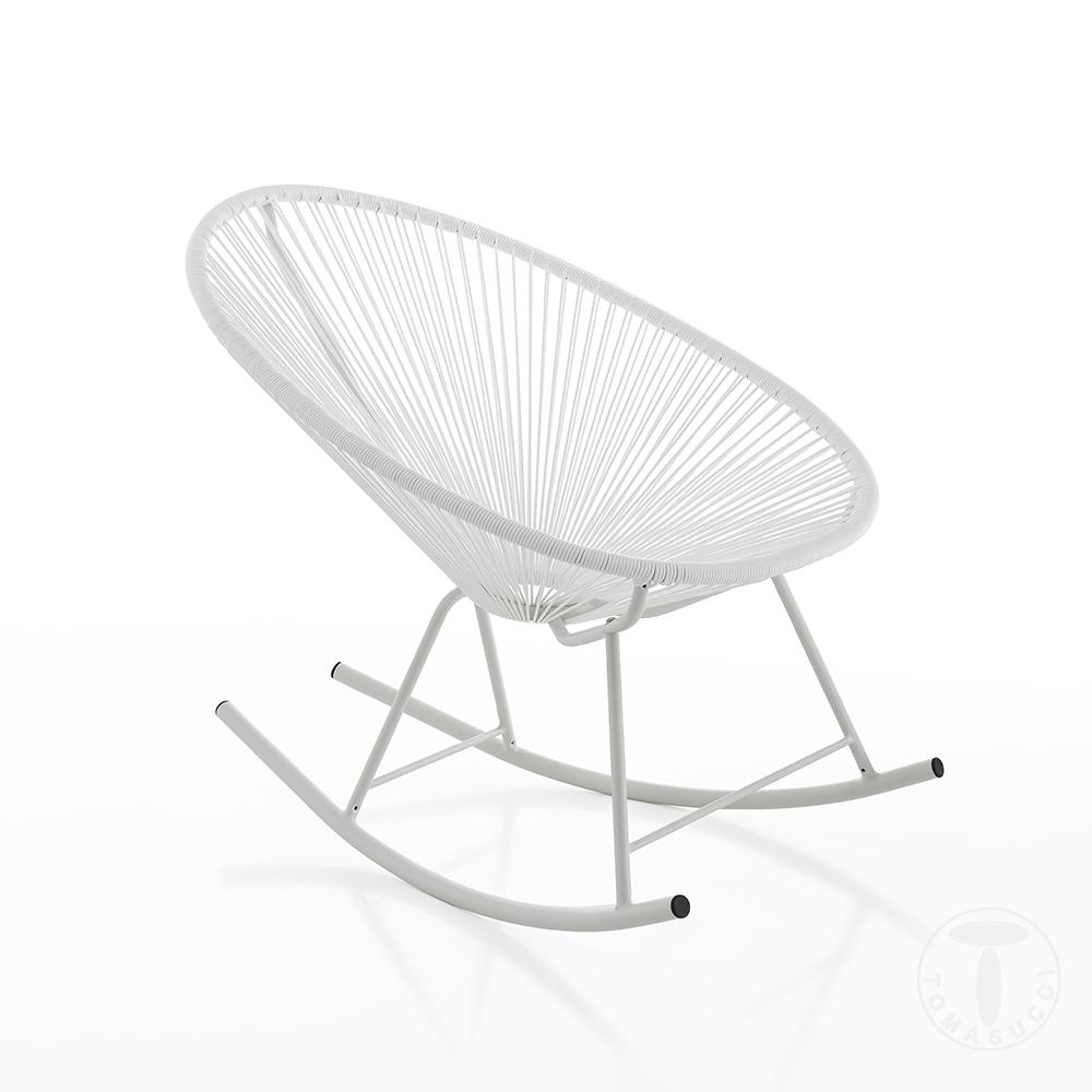 Tomasucci Poltrona a dondolo da interno / esterno NUMANA WHITE