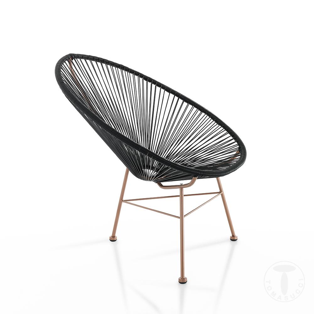 Tomasucci Poltrona da interno / esterno NUMANA BLACK