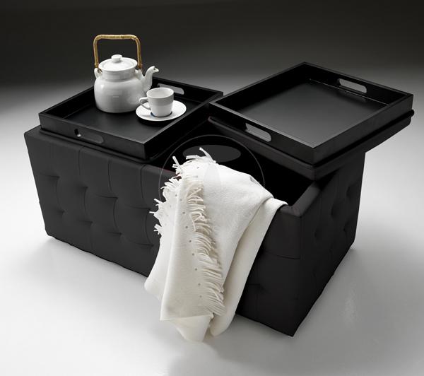 Tomasucci doppio pouf DIZZY BLACK Affare Del Giorno