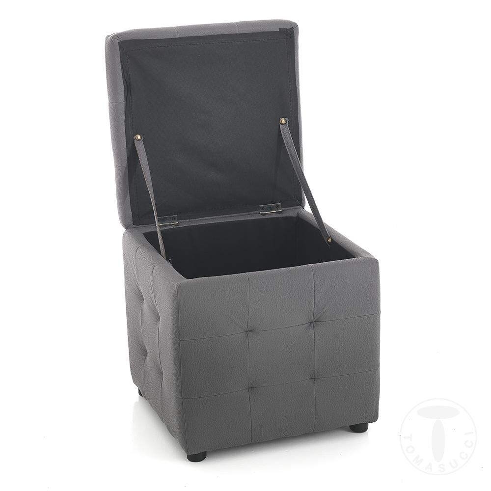 Tomasucci Pouf contenitore DADO DARK GREY Sottocosto