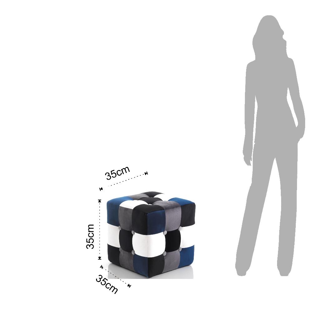 Tomasucci pouf KALEIDOS BLUE Convenienza
