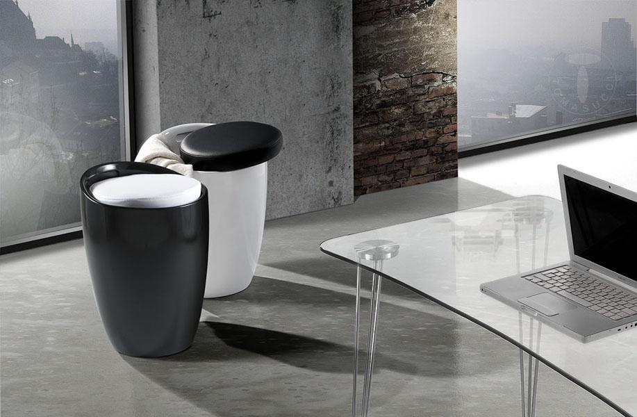 Tomasucci pouf contenitore PILLOW BLACK Presa