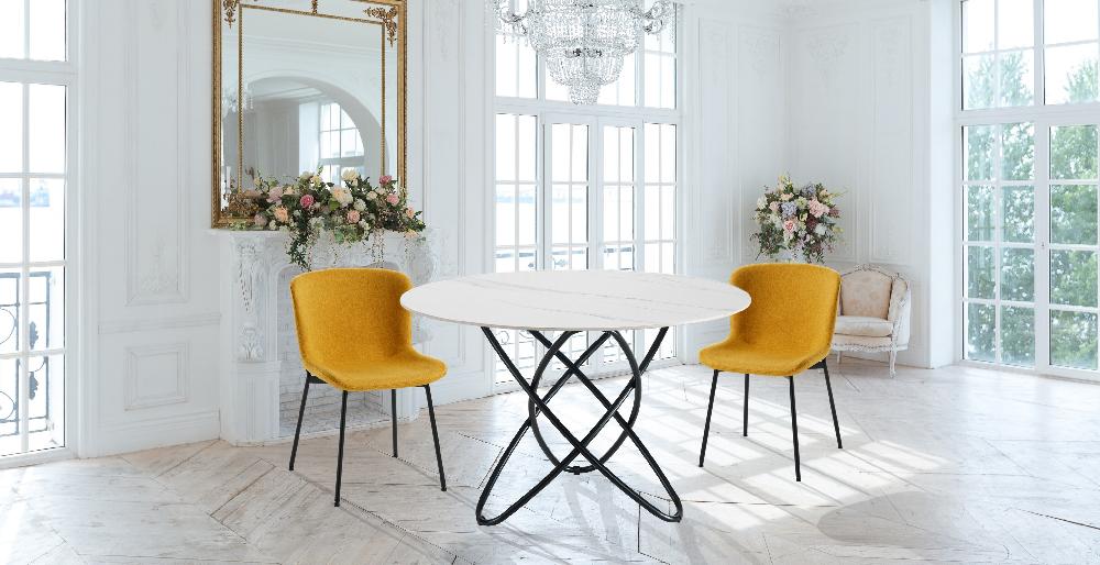 Tomasucci Tavolo HULA HOOP WHITE MARBLE Promozione temporanea