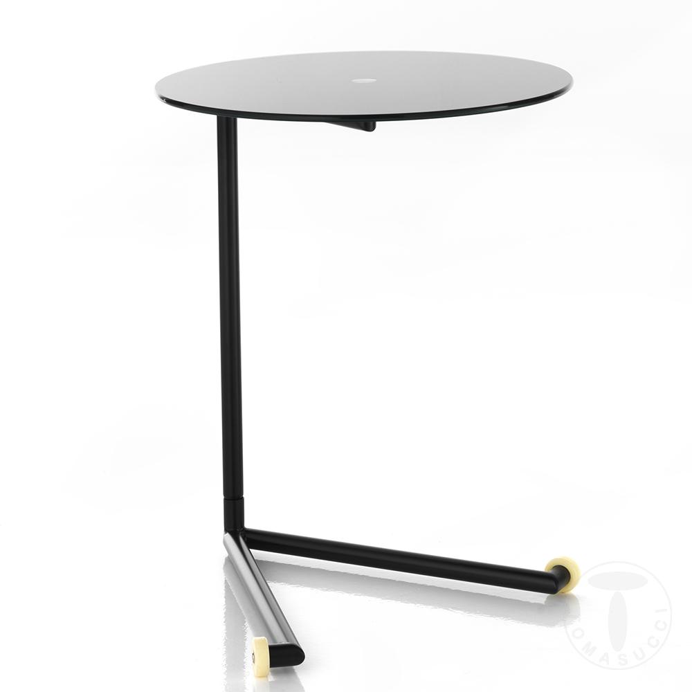 Tomasucci tavolino con ruote HARDY BLACK Sostegno trimestrale