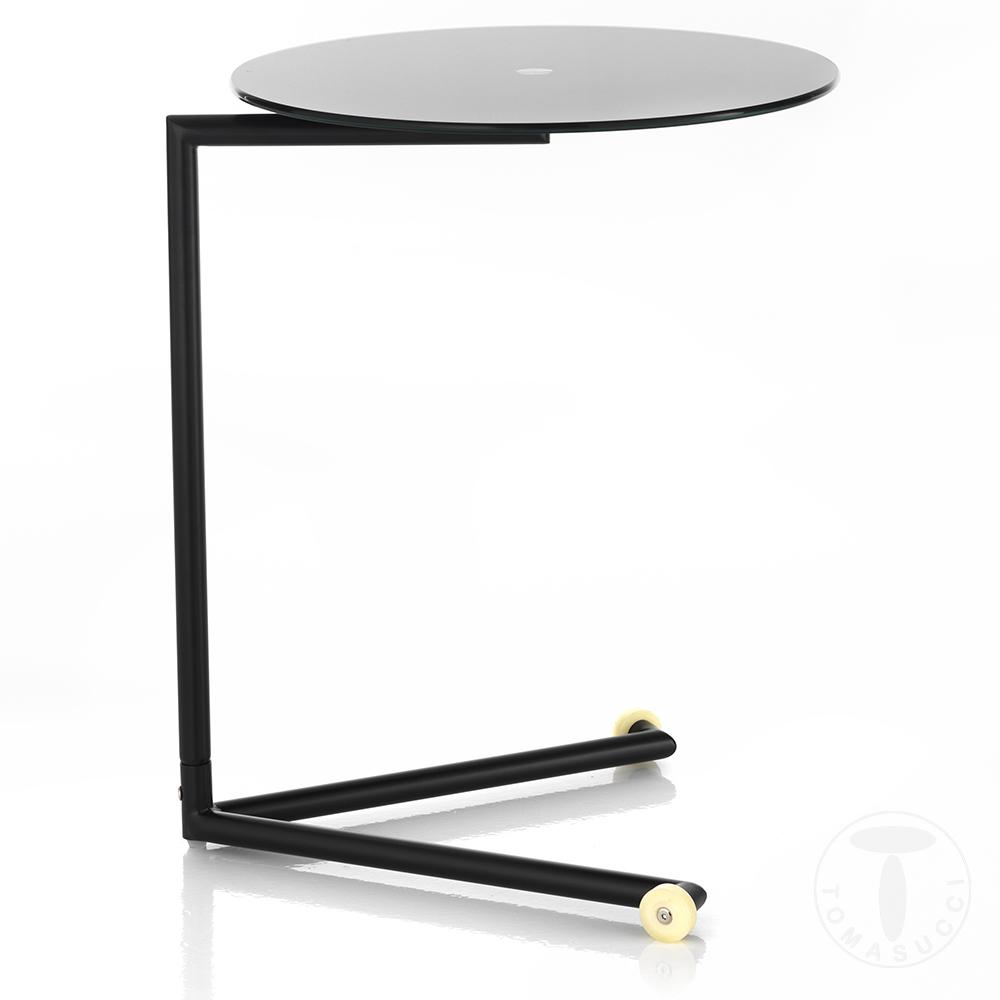 Tomasucci tavolino con ruote HARDY BLACK Sostegno trimestrale