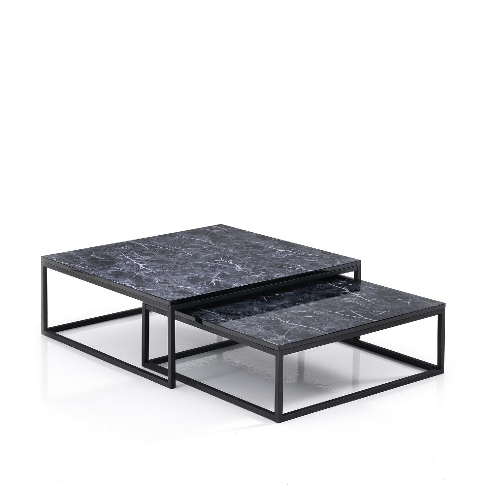 Tomasucci Set 2 tavolini THIN-Q BLACK MARBLE Limitato a 3 giorni
