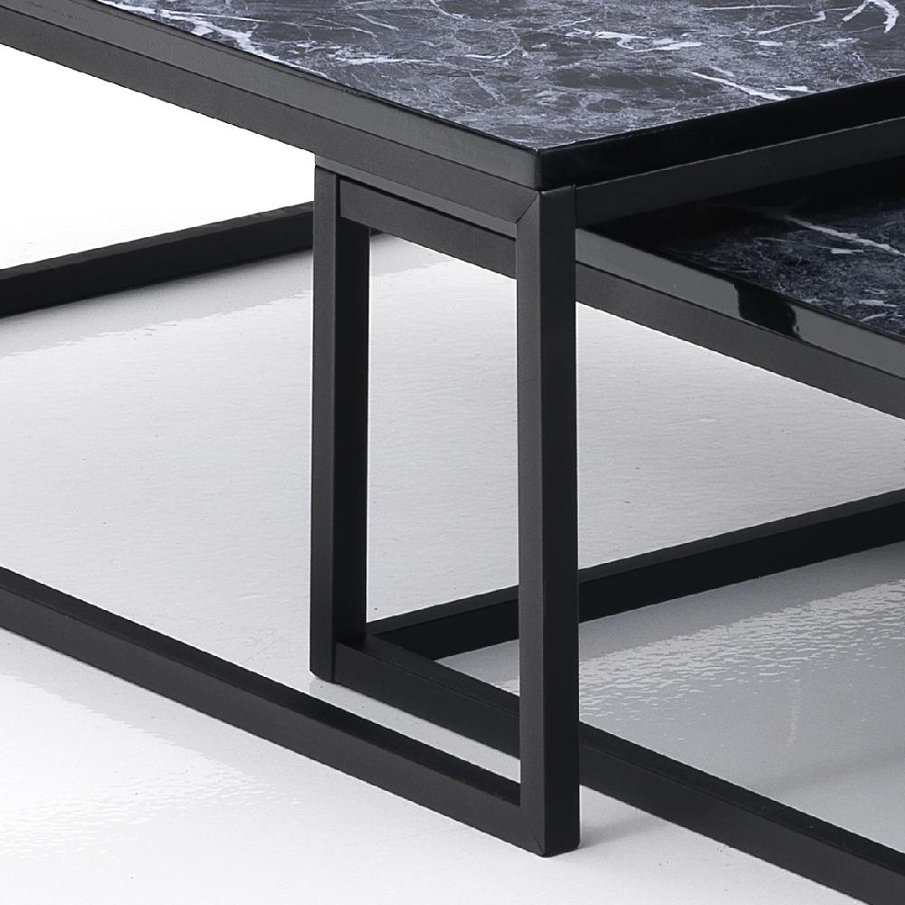 Tomasucci Set 2 tavolini THIN-Q BLACK MARBLE Limitato a 3 giorni