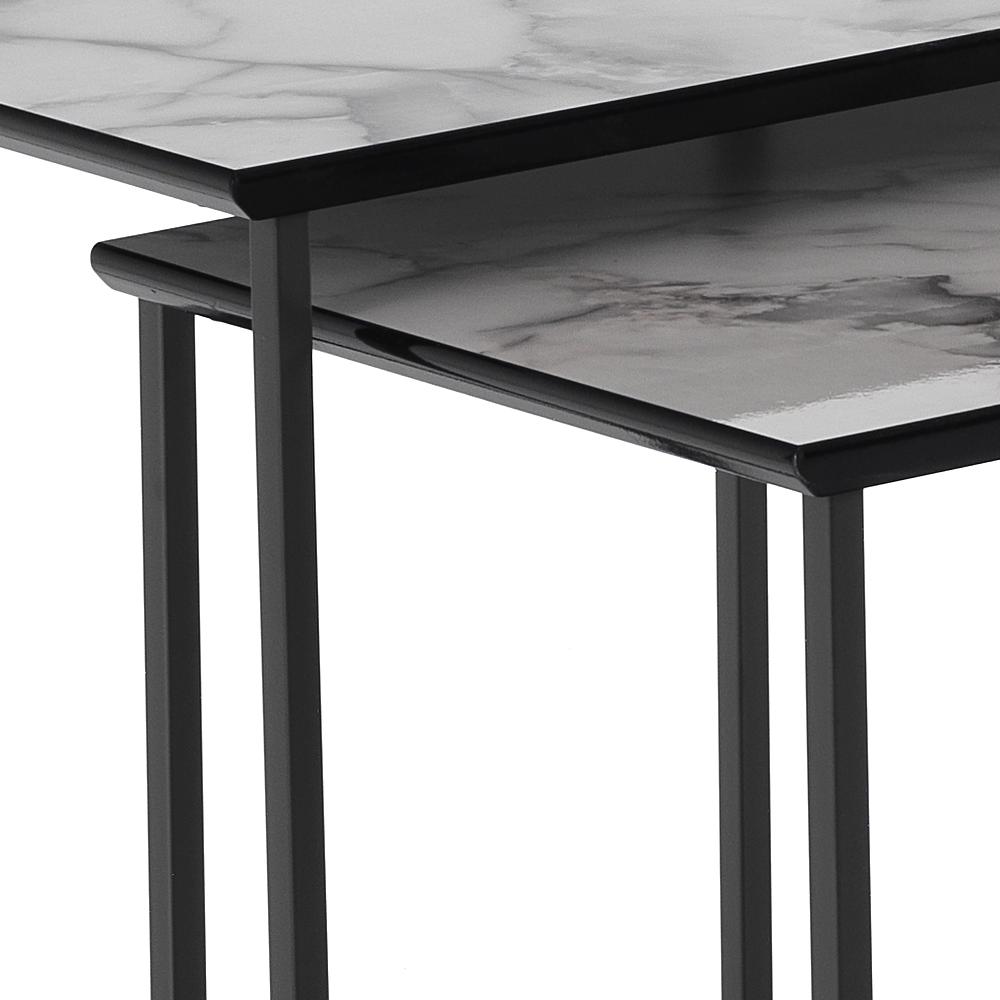 Tomasucci Set 2 tavolini THIN WHITE MARBLE In vendita