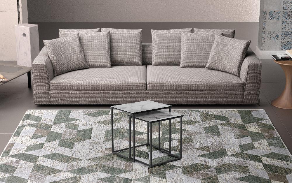 Tomasucci Set 2 tavolini THIN WHITE MARBLE In vendita