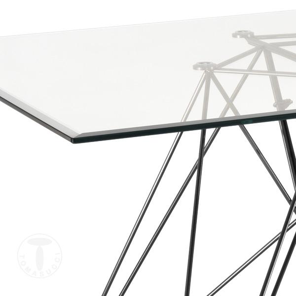 Tomasucci tavolo / scrivania SPILLO BLACK/CLEAR Saldi Di Fabbrica
