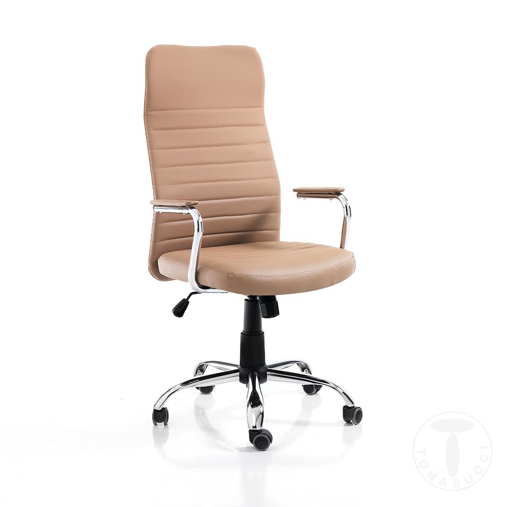 Tomasucci poltrona da ufficio WICHITA HIGH BROWN
