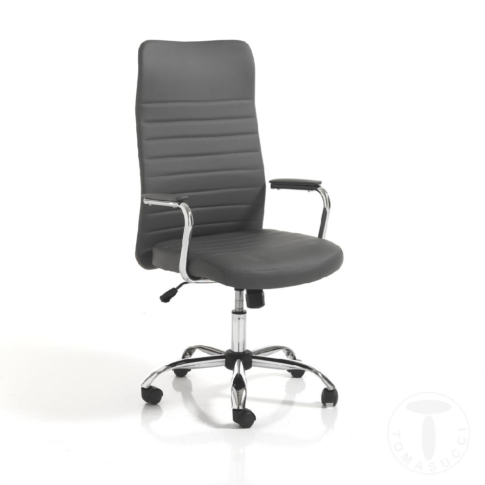 Tomasucci poltrona da ufficio TYLER HIGH GREY Offerta San Valentino