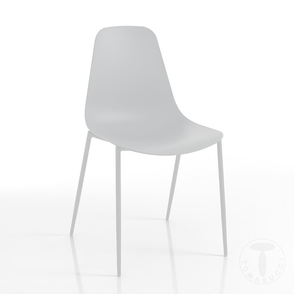Tomasucci sedia da interno / esterno OSLO WHITE Sostegno trimestrale