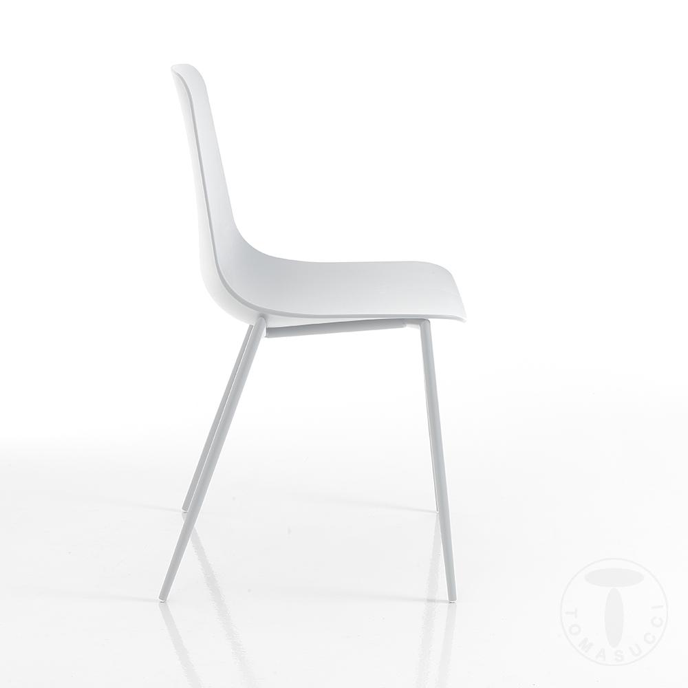 Tomasucci sedia da interno / esterno OSLO WHITE Sostegno trimestrale