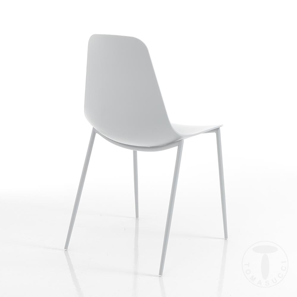 Tomasucci sedia da interno / esterno OSLO WHITE Sostegno trimestrale