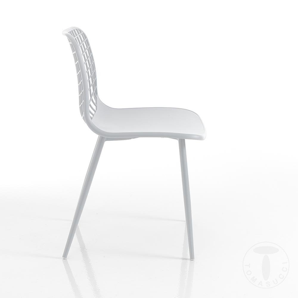 Tomasucci sedia da interno / esterno NAIROBI WHITE Solo un giorno rimasto