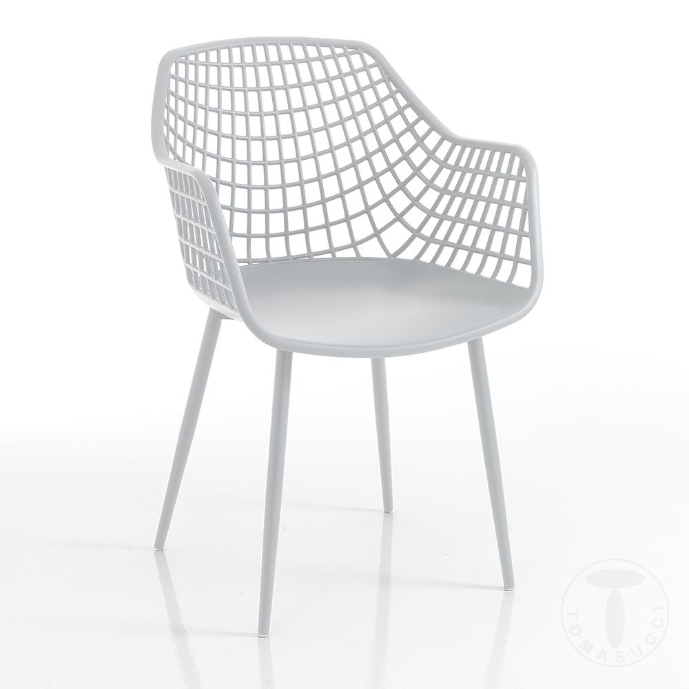 Tomasucci sedia da interno / esterno NAIROBI WHITE PLUS